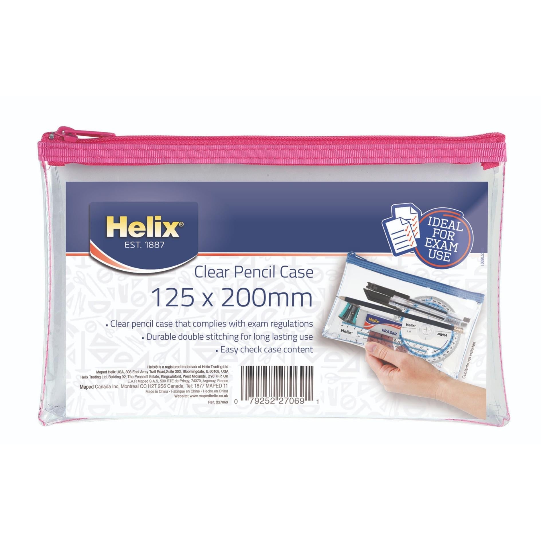 Helix Clear Pencil Case - Small - ACE Clothing