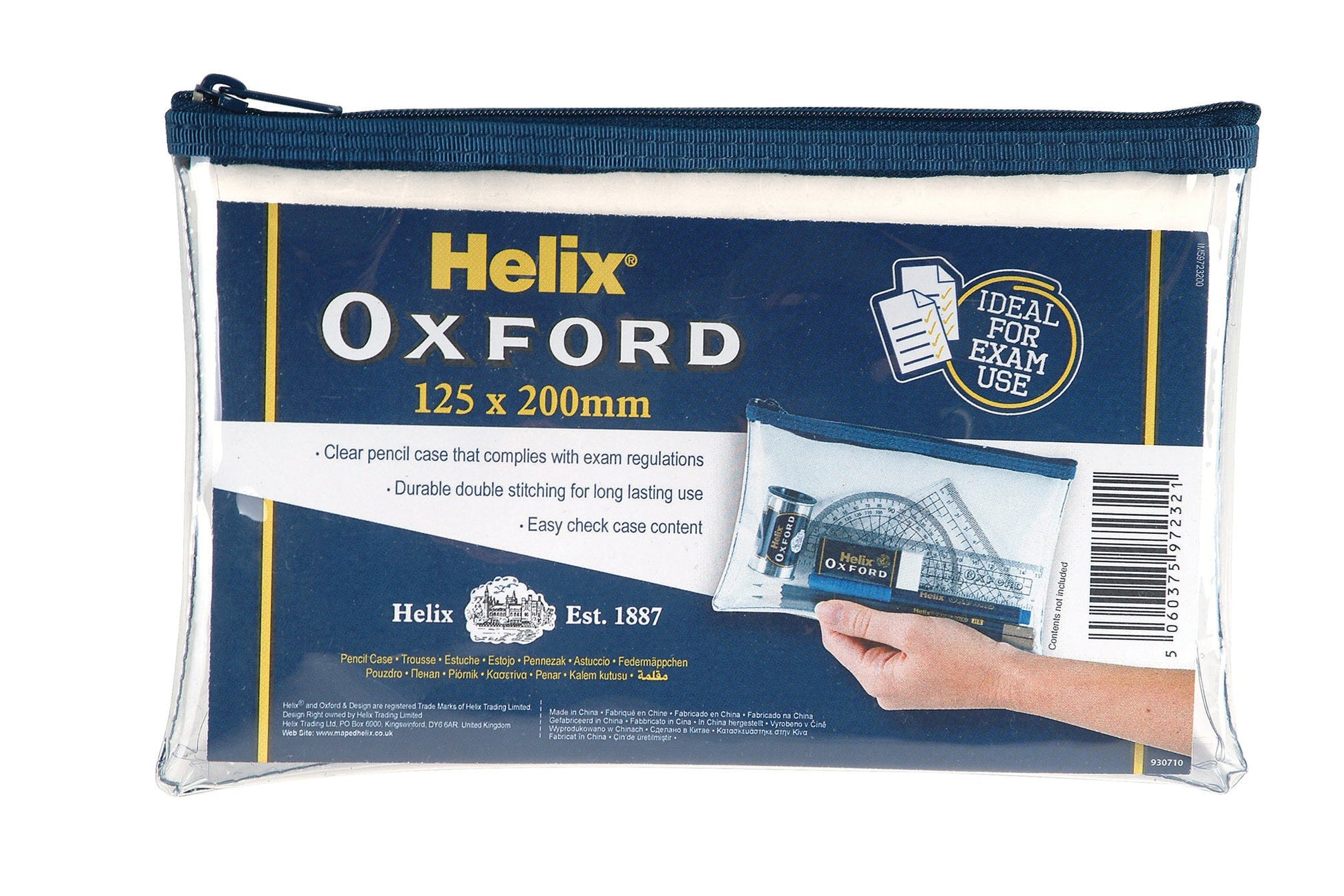 Helix Clear Pencil Case - Small - ACE Clothing