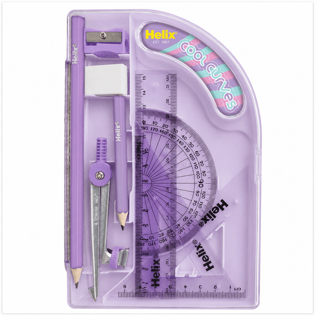 Helix Cool Curve Maths Set - ACE Clothing