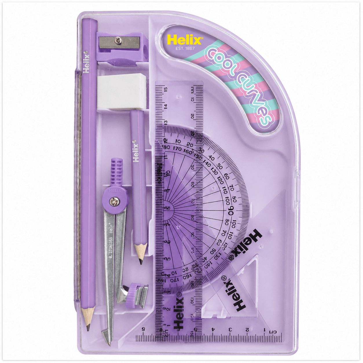 Helix Cool Curve Maths Set - ACE Clothing