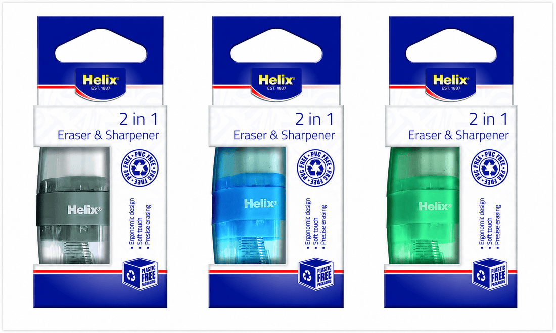 Helix Duo 1 Hole Sharpener/ Eraser - ACE Clothing