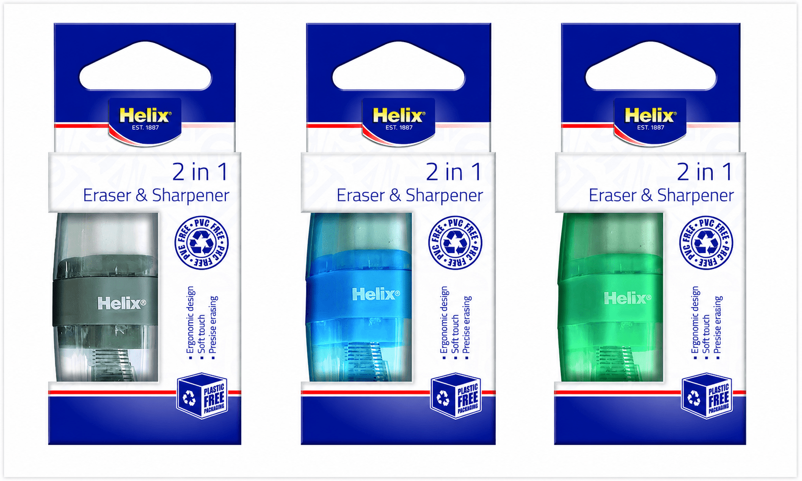 Helix Duo 1 Hole Sharpener/ Eraser - ACE Clothing