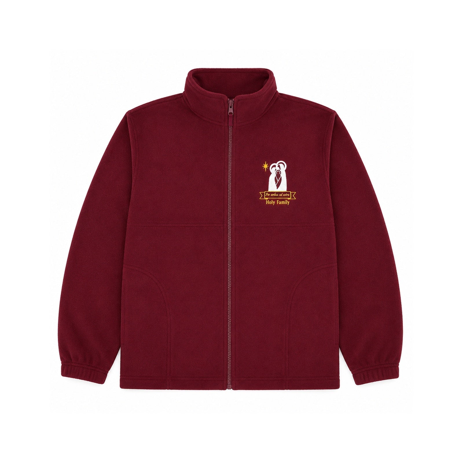 Holy Family Polar Fleece Jacket -Maroon - ACE Clothing