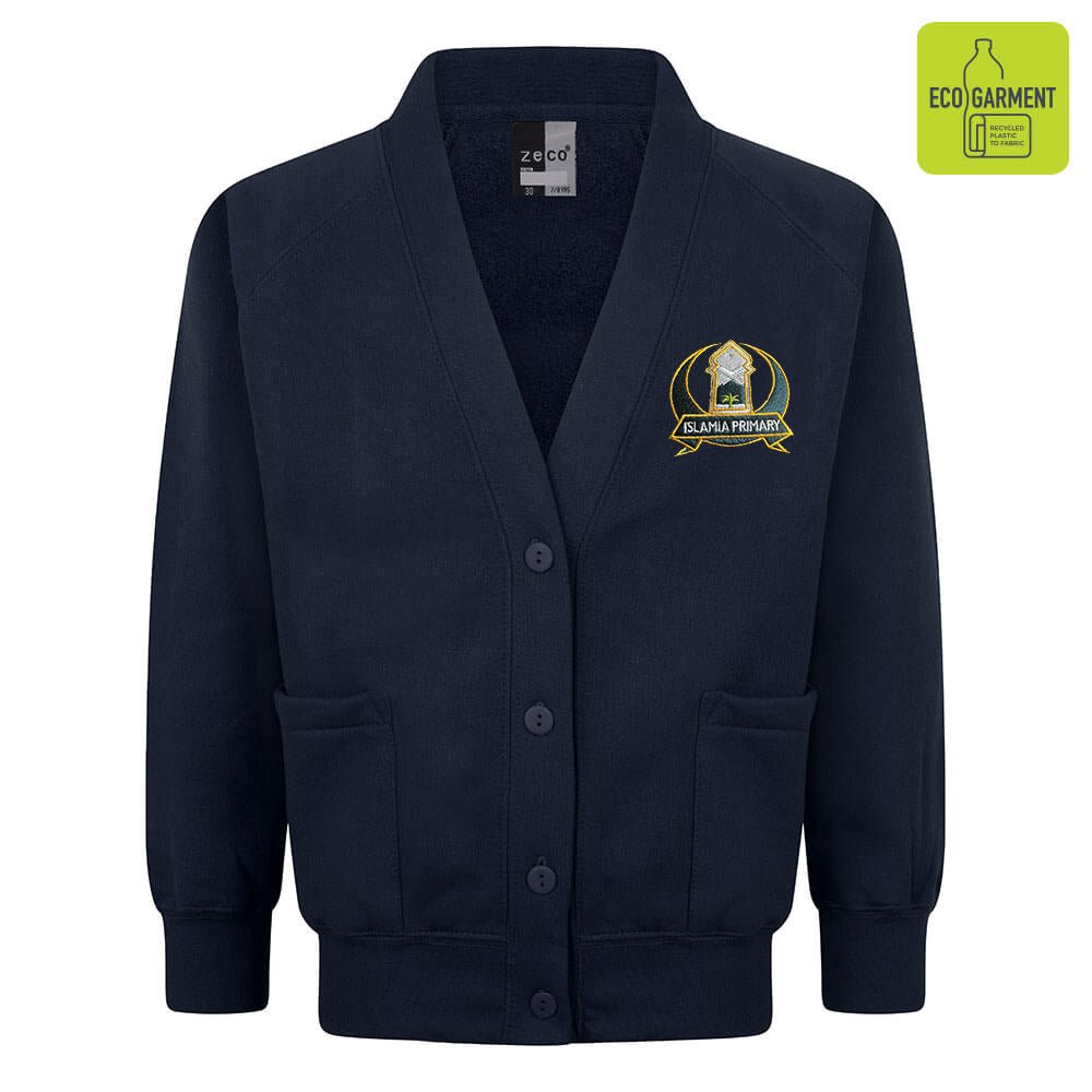 Islamia Primary Girls Sweatshirt Cardigan - Navy - ACE Clothing
