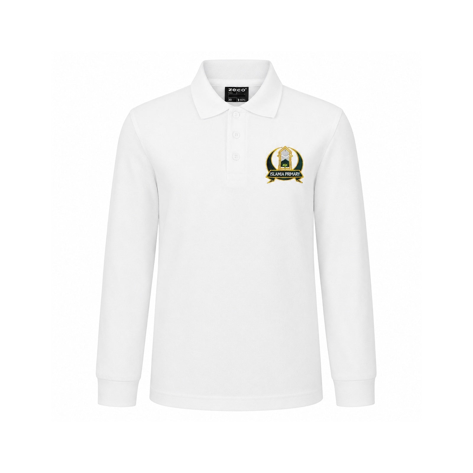 Islamia Primary Long Sleeve Polo with Logo (For Nursery - Year 2) - ACE Clothing