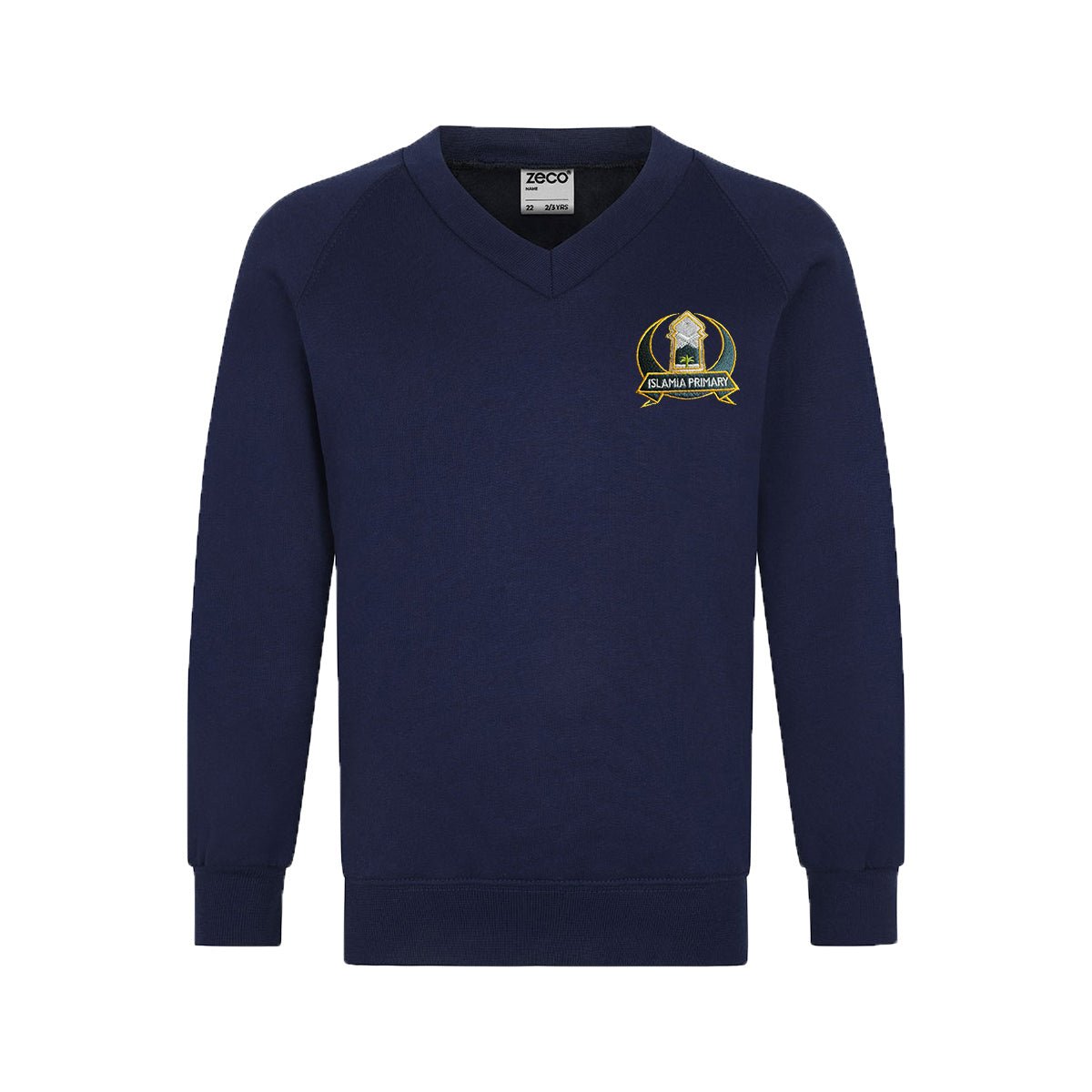 Islamia Primary V-Neck Sweatshirt-Navy - ACE Clothing