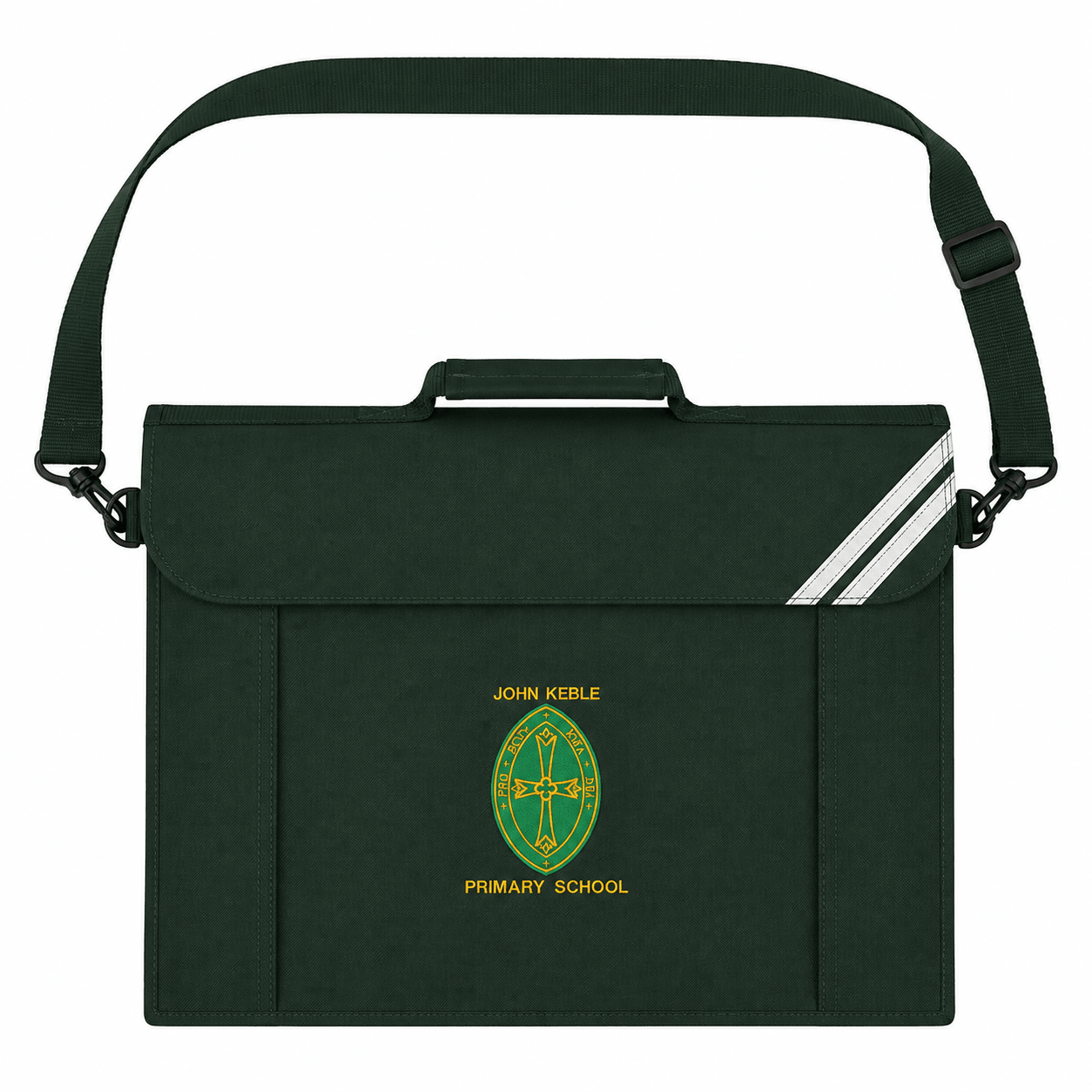 John Keble Bookbag with strap (Bottle Green) - ACE Clothing