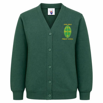 John Keble Sweatshirt Cardigan - Bottle Green (Unk) - ACE Clothing