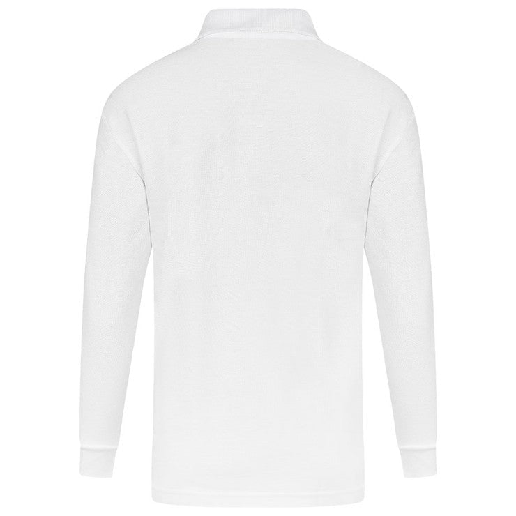 Long Sleeve Polo Shirt White - Pack of 2 - ACE Clothing