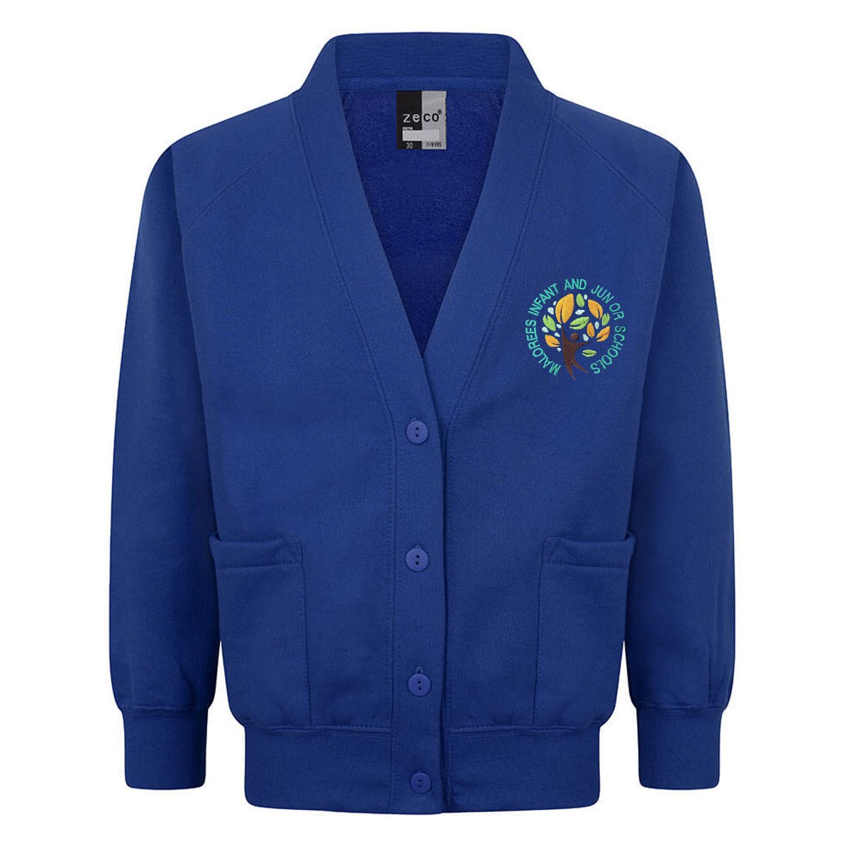 Malorees Sweatshirt Cardigan - Royal Blue - ACE Clothing