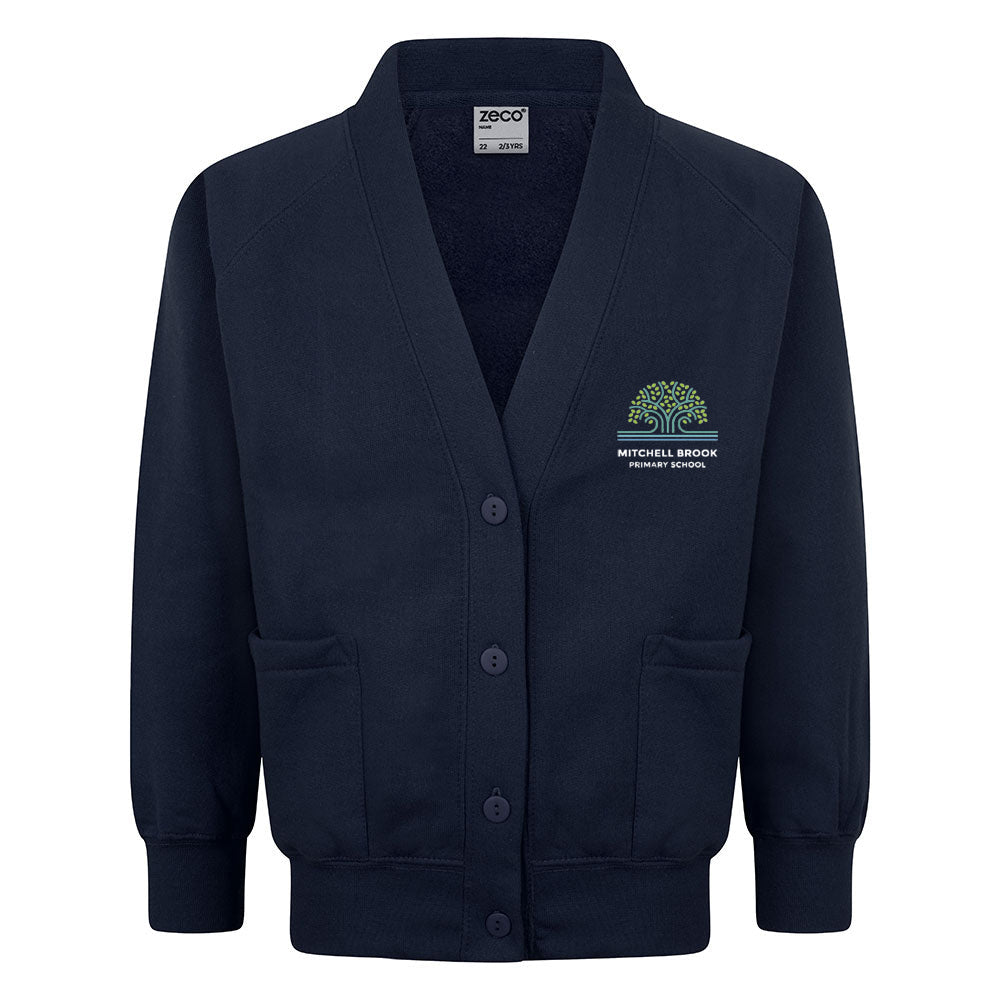 Mitchell Brook Sweatshirt Cardigan- Navy - ACE Clothing