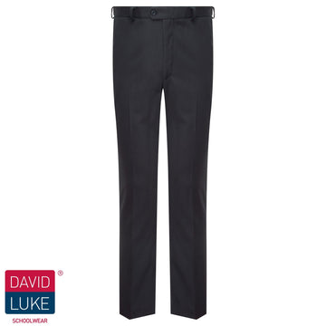 Navy Tailored Flat Front Boys Senior Trousers - DL959 - ACE Clothing
