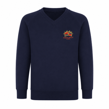 North Brent V-Neck Sweatshirt - Navy Blue - ACE Clothing