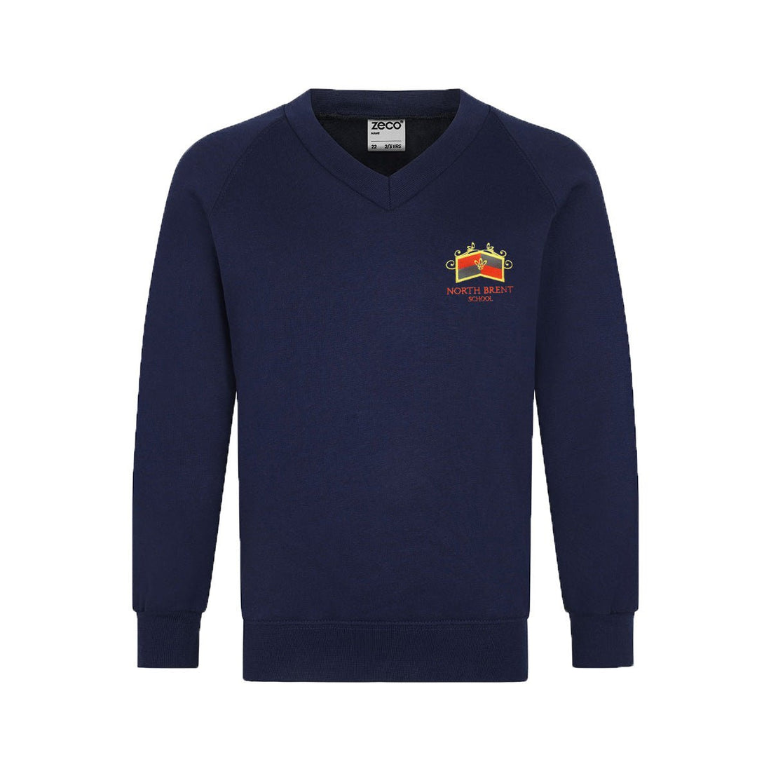 North Brent V-Neck Sweatshirt - Navy Blue (Premium Brand) - ACE Clothing