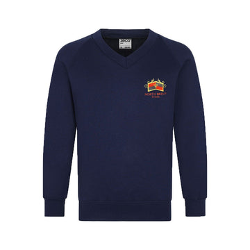 North Brent V-Neck Sweatshirt - Navy Blue (Premium Brand) - ACE Clothing