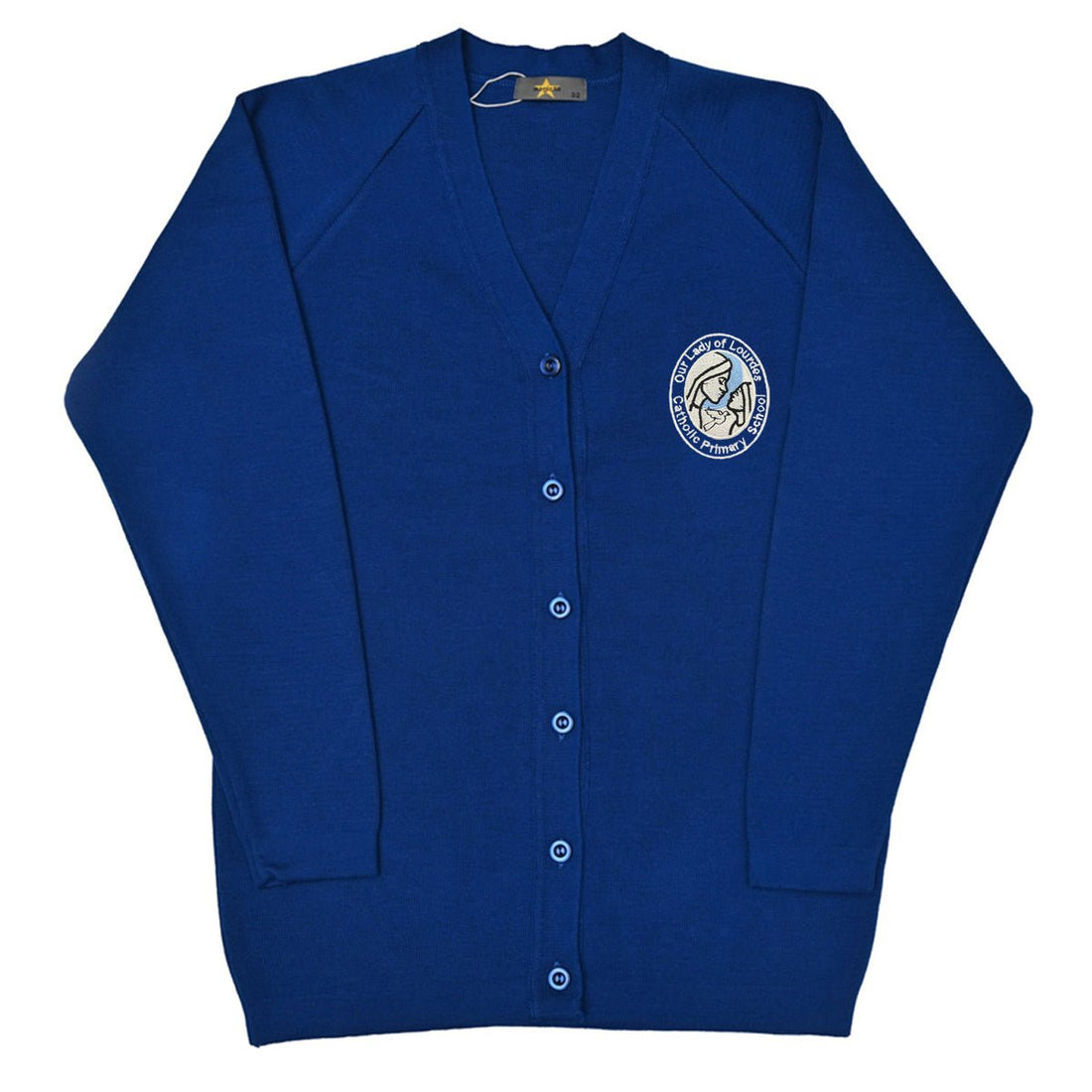 Our Lady of Lourdes Girls Cardigan - Royal - ACE Clothing