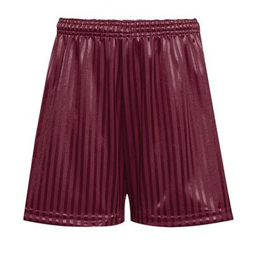 PE Shadow Stripe Shorts - Maroon - ACE Clothing