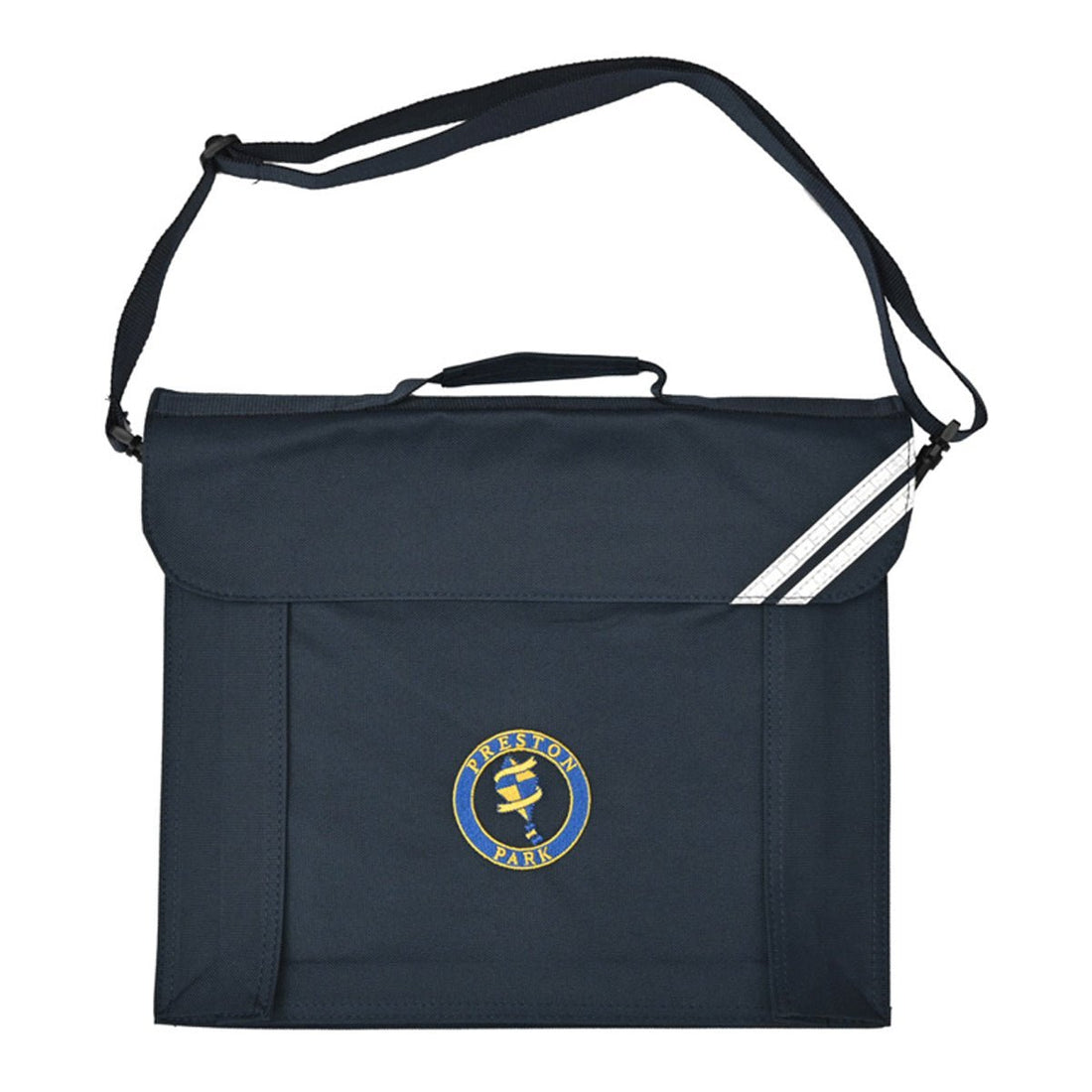 Preston Park Bookbag with strap (Navy Blue) - ACE Clothing