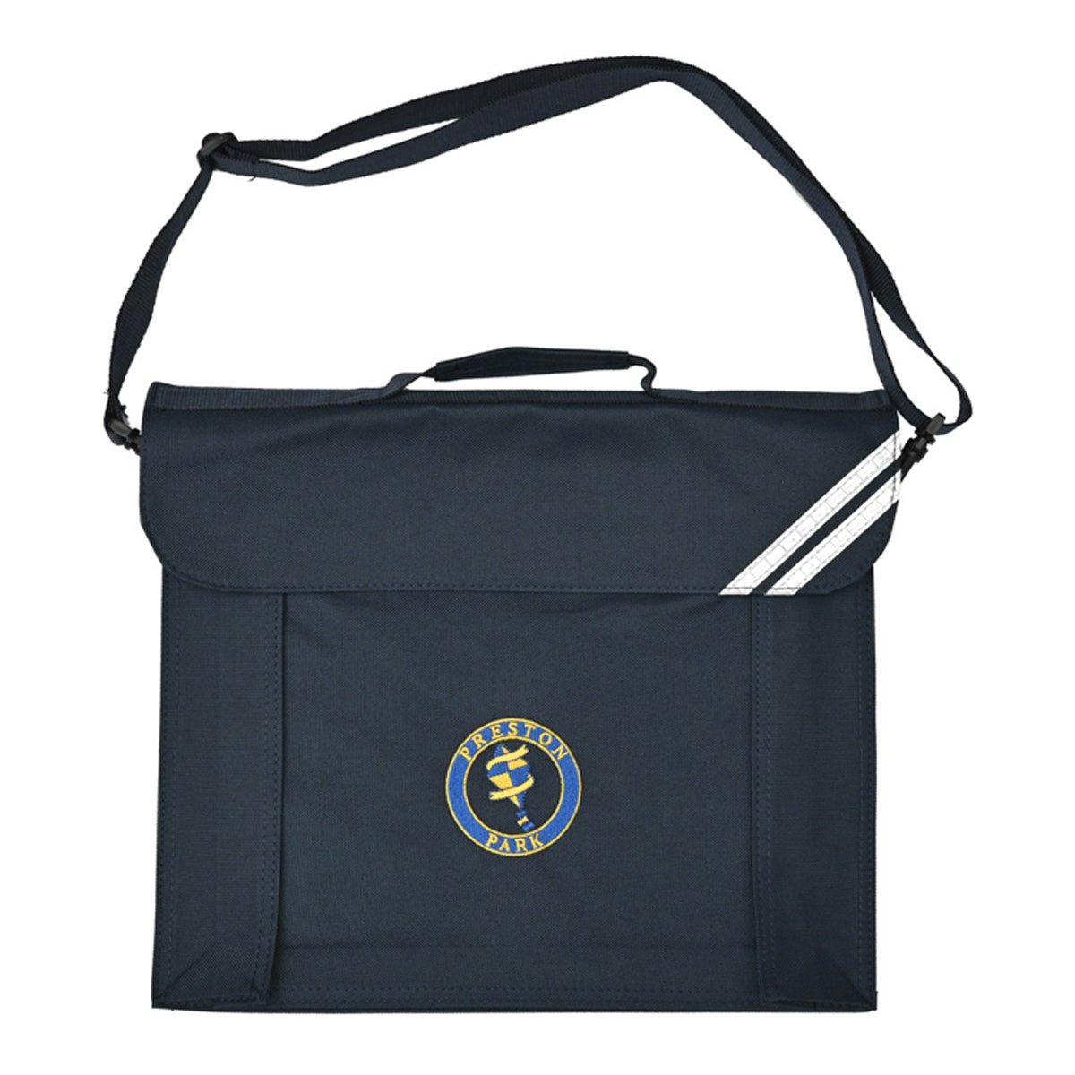 Preston Park Bookbag with strap (Navy Blue) - ACE Clothing