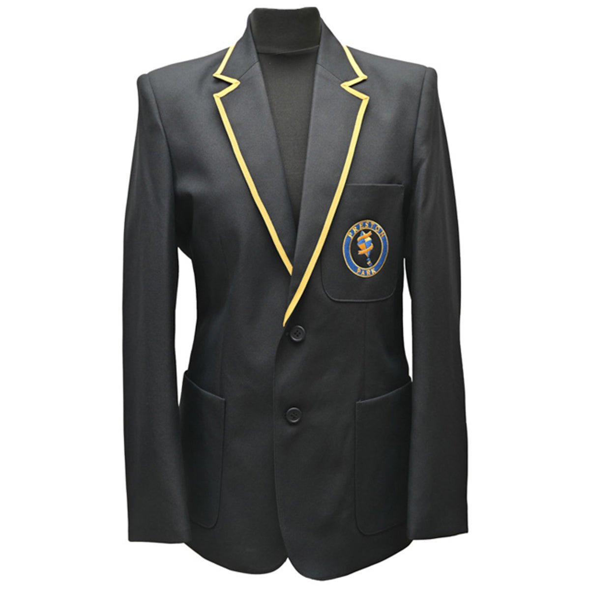 Preston Park Girls Blazer - Navy/Yellow Trim (Optional) - ACE Clothing