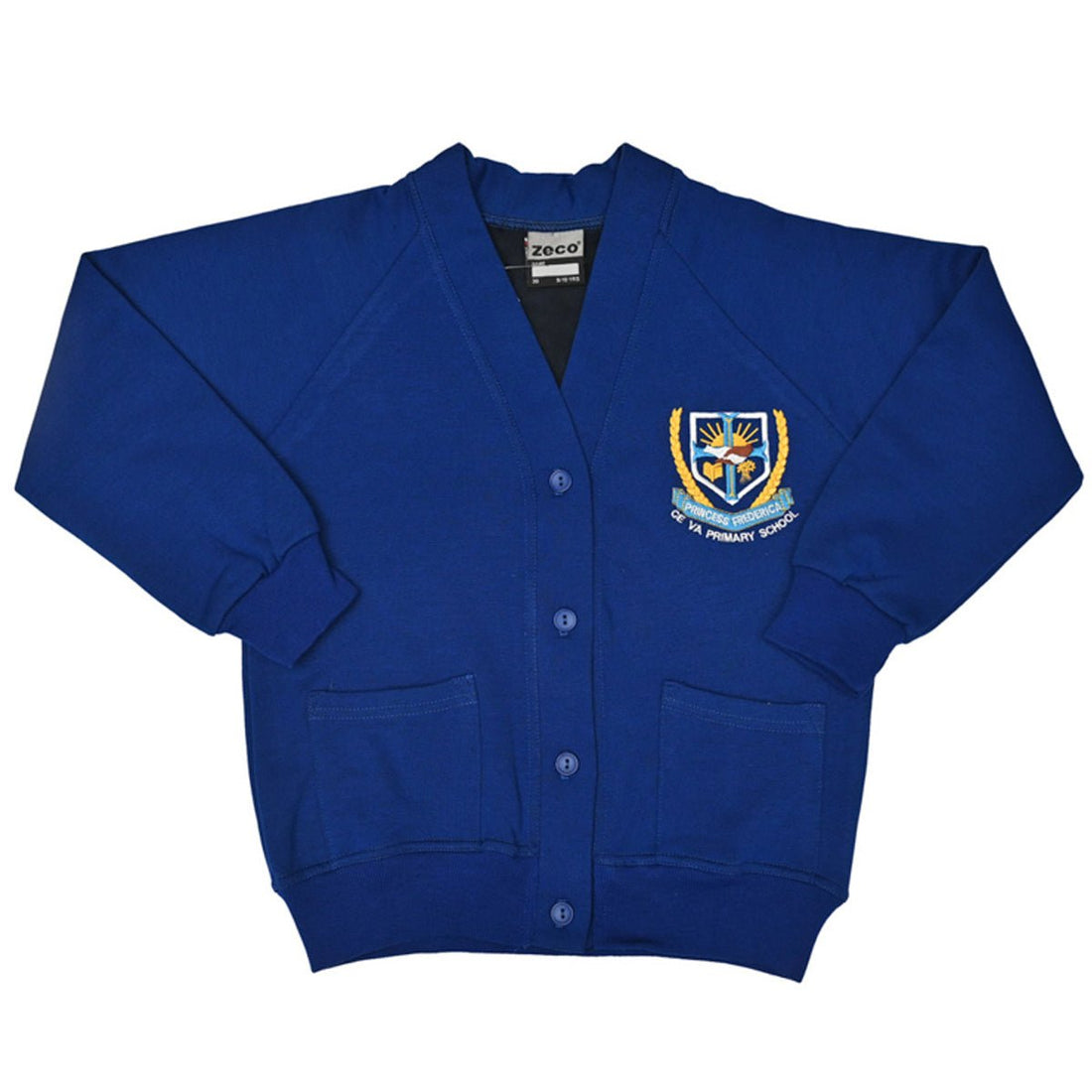 Princess Frederica Sweatshirt Cardigan- Royal - ACE Clothing