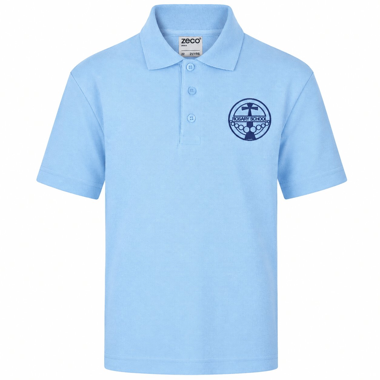Rosary Polo Shirt (Sky Blue) - ACE Clothing