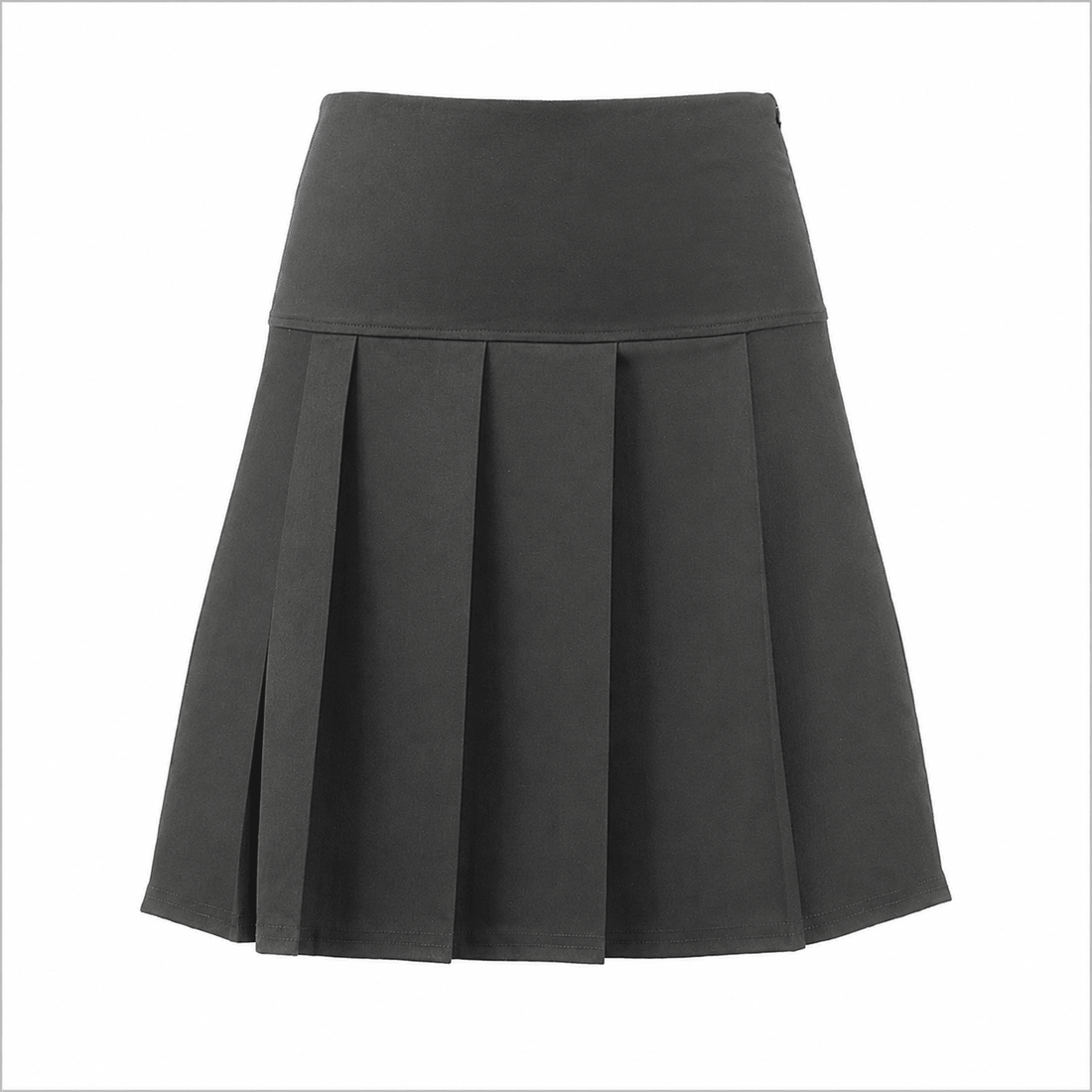 Senior Panel Full Pleated Skirt - Grey - ACE Clothing