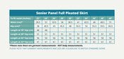 Senior Panel Full Pleated Skirt - Navy - ACE Clothing