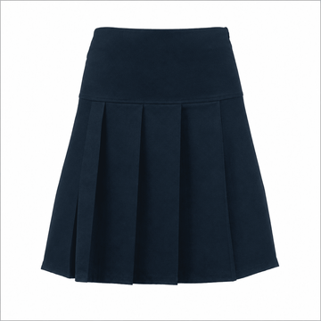 Senior Panel Full Pleated Skirt - Navy - ACE Clothing