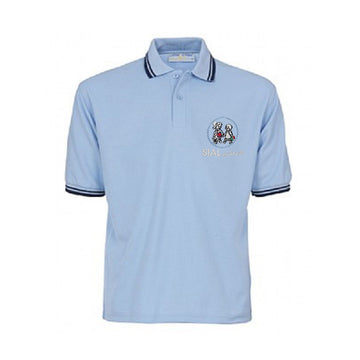 SIAL.school Polo (Sky/Navy tip) Nursery / Reception & PE - ACE Clothing