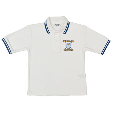 St Edward's Polo Shirt (White/Blue) for PE, Nursery & Reception - ACE Clothing