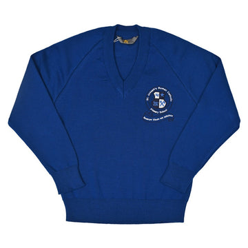 St Joseph's (Harlesden) Boys & Girls V-Neck Jumper - Royal Blue - ACE Clothing