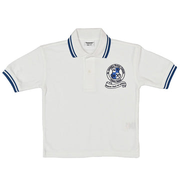 St Joseph's (Harlesden) PE Polo Shirt (White/Blue) - ACE Clothing
