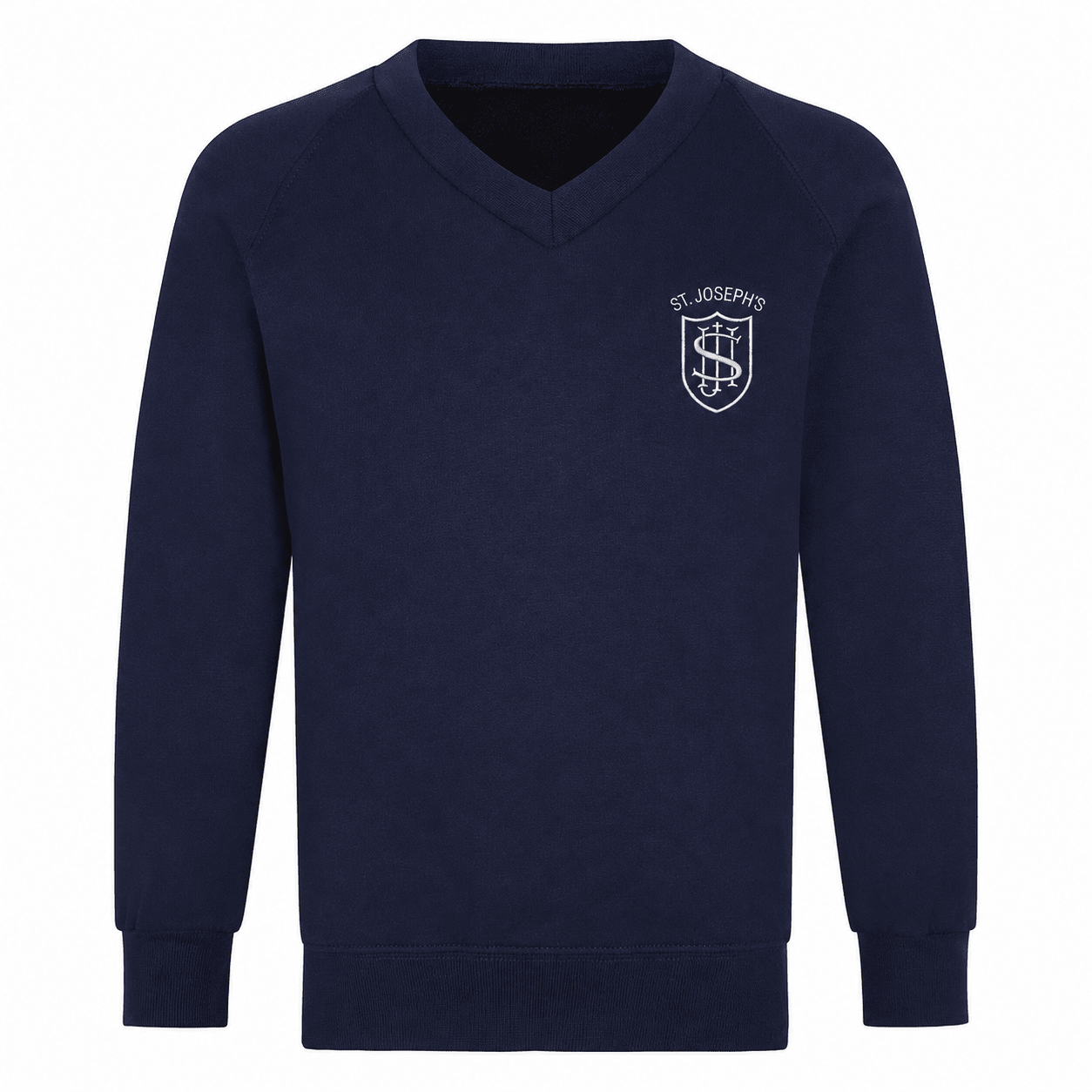St Joseph's (Hendon) V-Neck Sweatshirt - Navy Blue - ACE Clothing