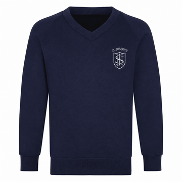 St Joseph's (Hendon) V-Neck Sweatshirt - Navy Blue - ACE Clothing
