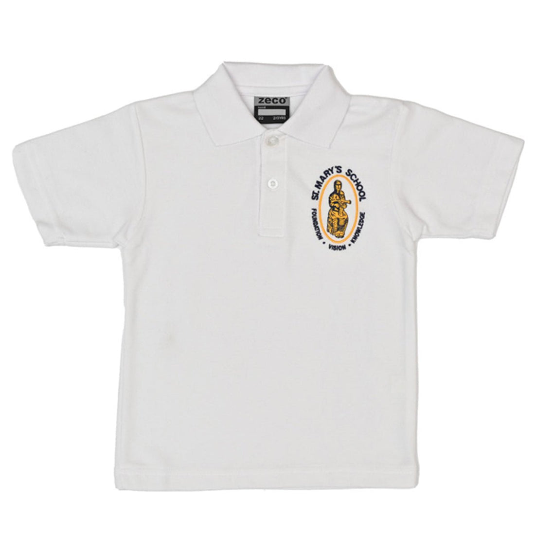 St Mary's C of E (Willesden) Nursery Polo Shirt - White - ACE Clothing
