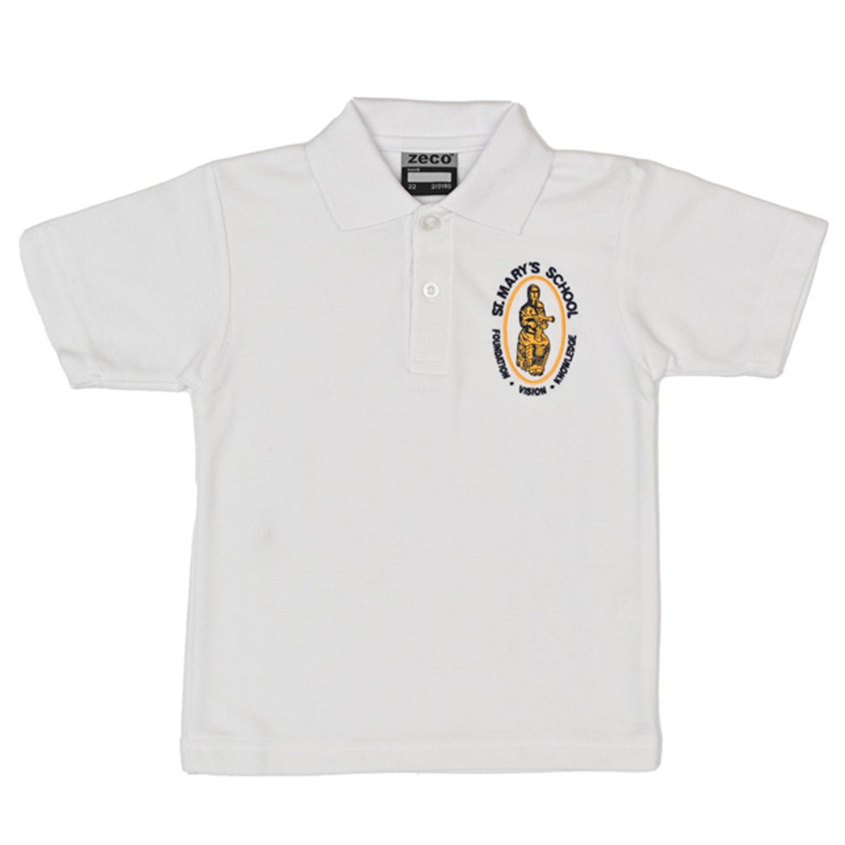 St Mary's C of E (Willesden) Nursery Polo Shirt - White - ACE Clothing