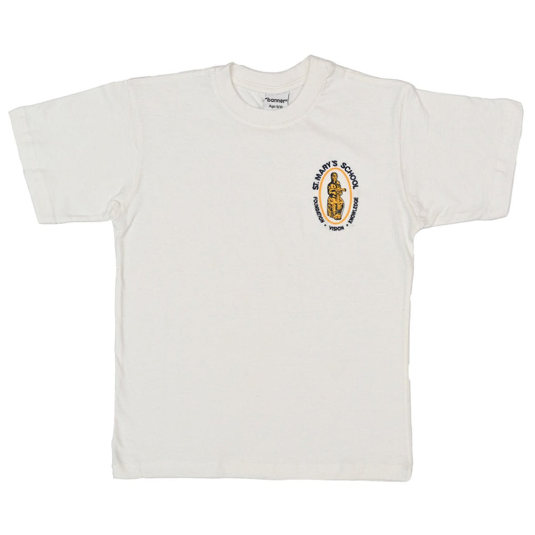 St Mary's C of E (Willesden) PE T-Shirt - White - ACE Clothing