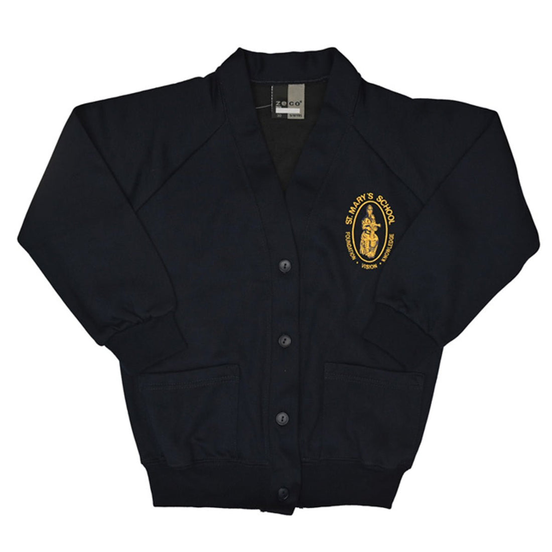 St Mary's C of E (Willesden) Sweatshirt Cardigan - Navy - ACE Clothing