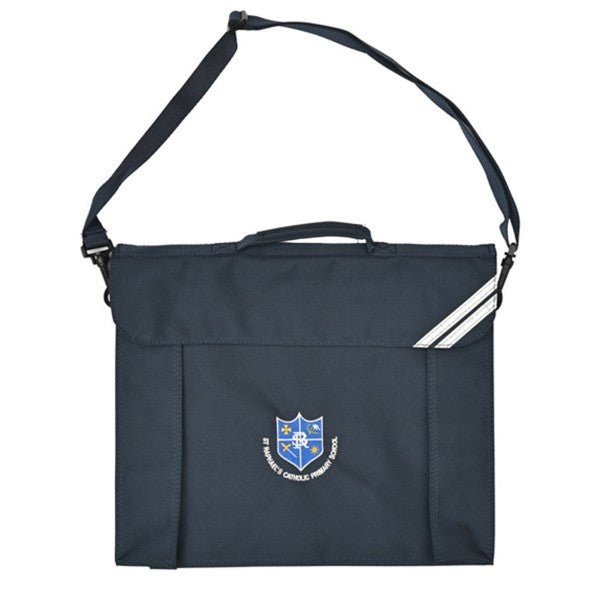 St Raphael's Bookbag with strap (Navy Blue) - ACE Clothing