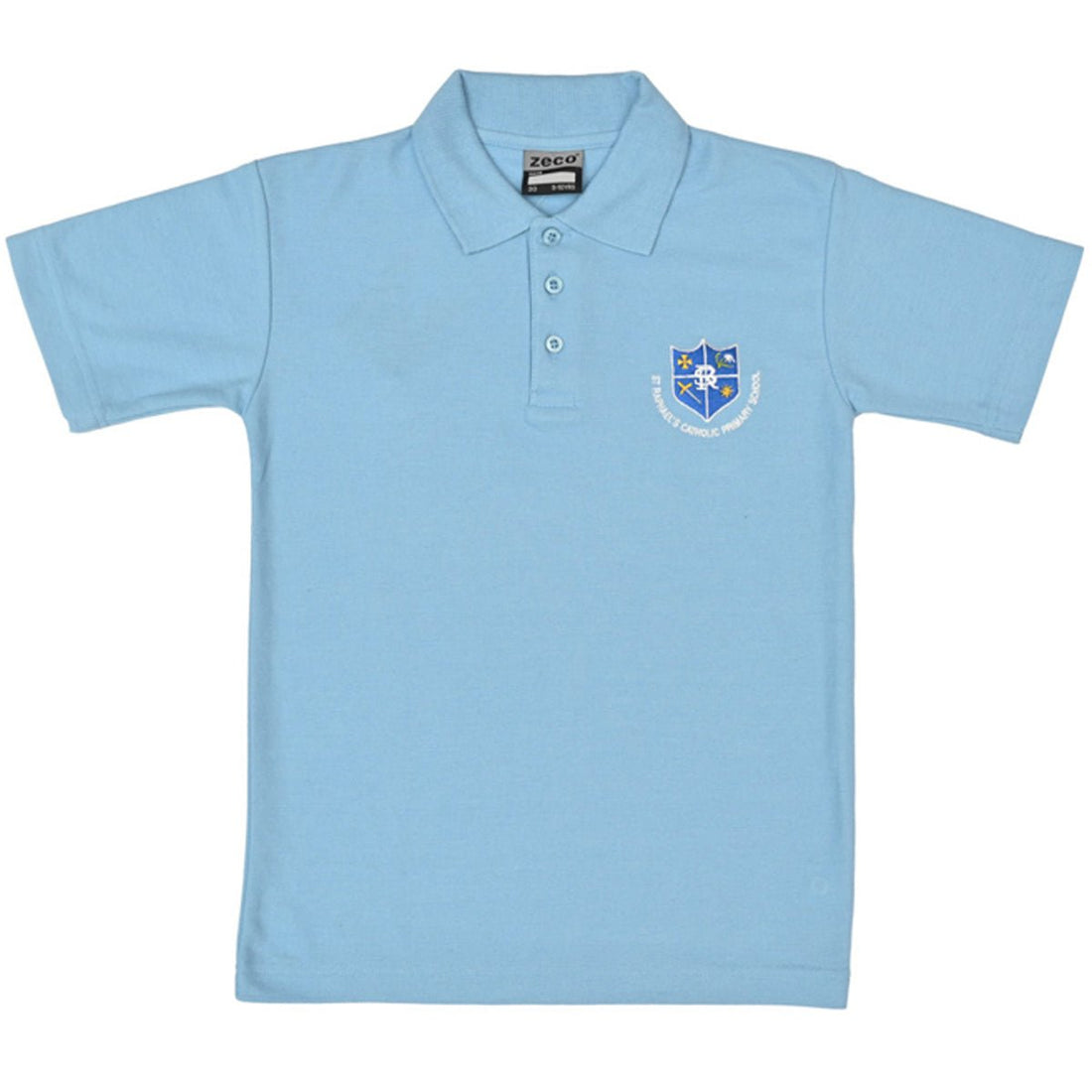 St Raphael's Boys Summer & Nursery Polo Shirt (Sky Blue) - ACE Clothing