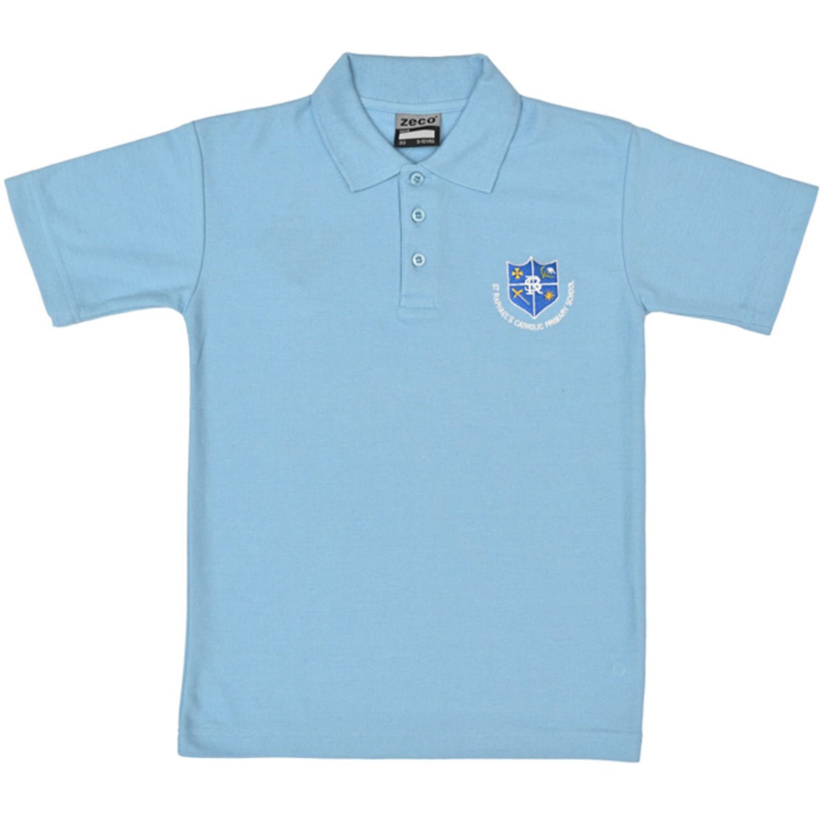 St Raphael's Boys Summer & Nursery Polo Shirt (Sky Blue) - ACE Clothing
