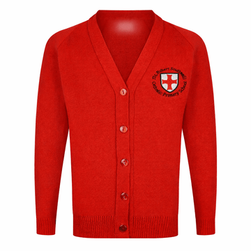 St Robert Southwell Cardigan (Red) - ACE Clothing