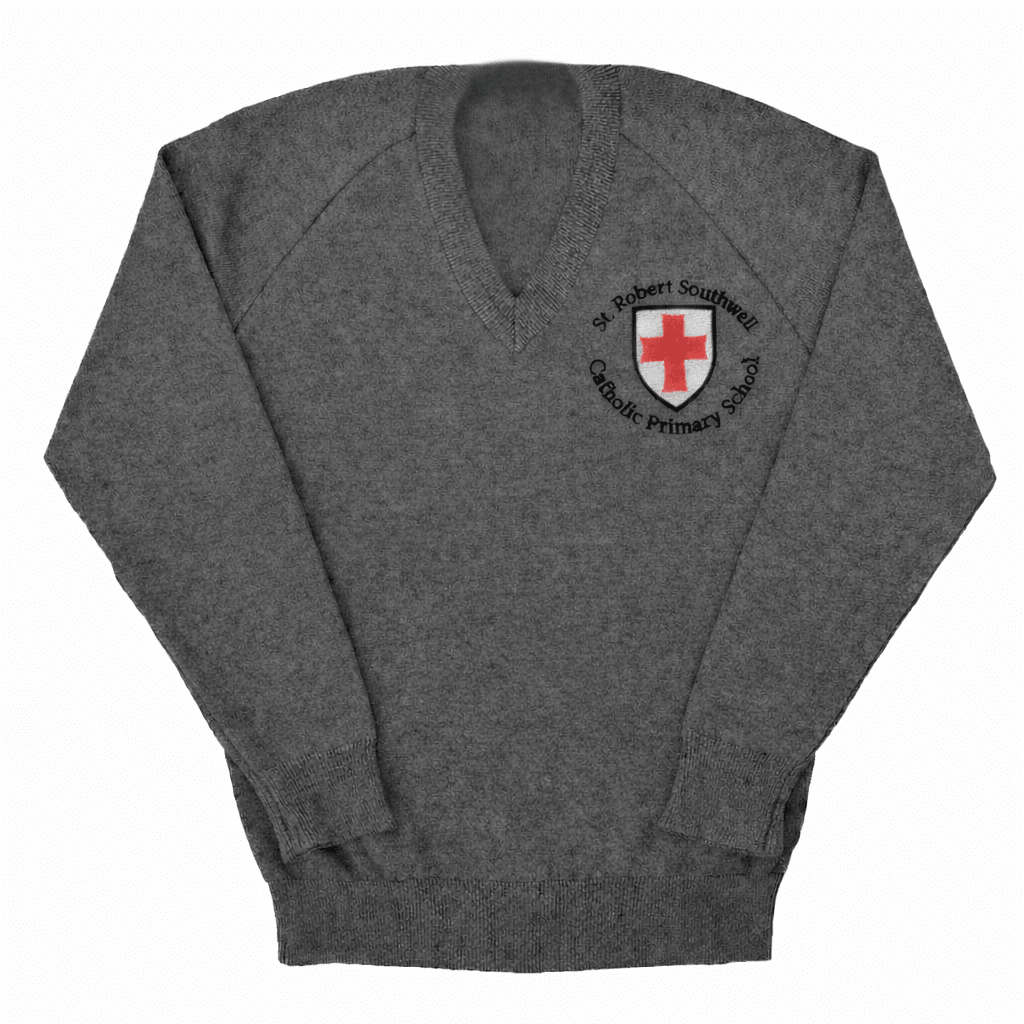 St. Robert Southwell V-Neck Jumper - Grey - ACE Clothing