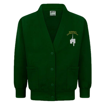 St Saviours Sweatshirt Cardigan - Forest Green - ACE Clothing