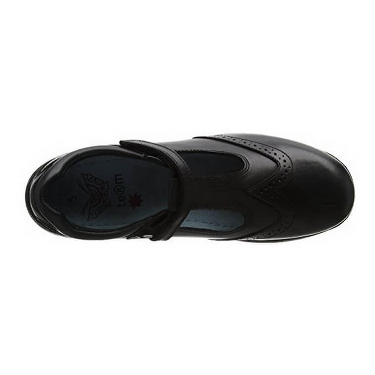 Term Footwear Janine T-Bar Girls Shoe - Black Leather - ACE Clothing