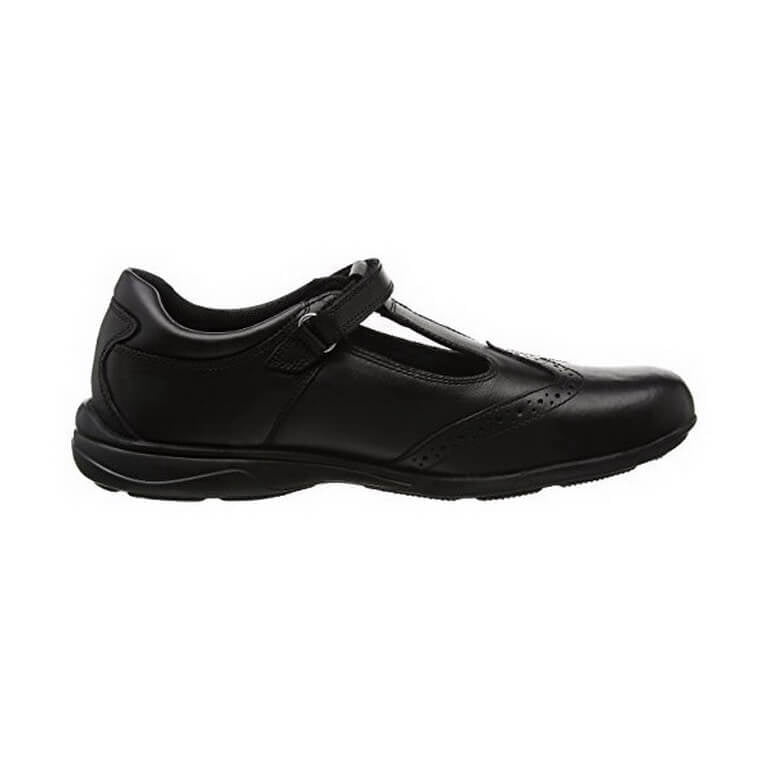 Term Footwear Janine T-Bar Girls Shoe - Black Leather - ACE Clothing