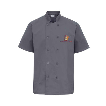 Twisty Tails Chef Short Sleeve Jacket - Grey - ACE Clothing