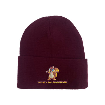 Twisty Tails Winter Hat (Maroon) - ACE Clothing