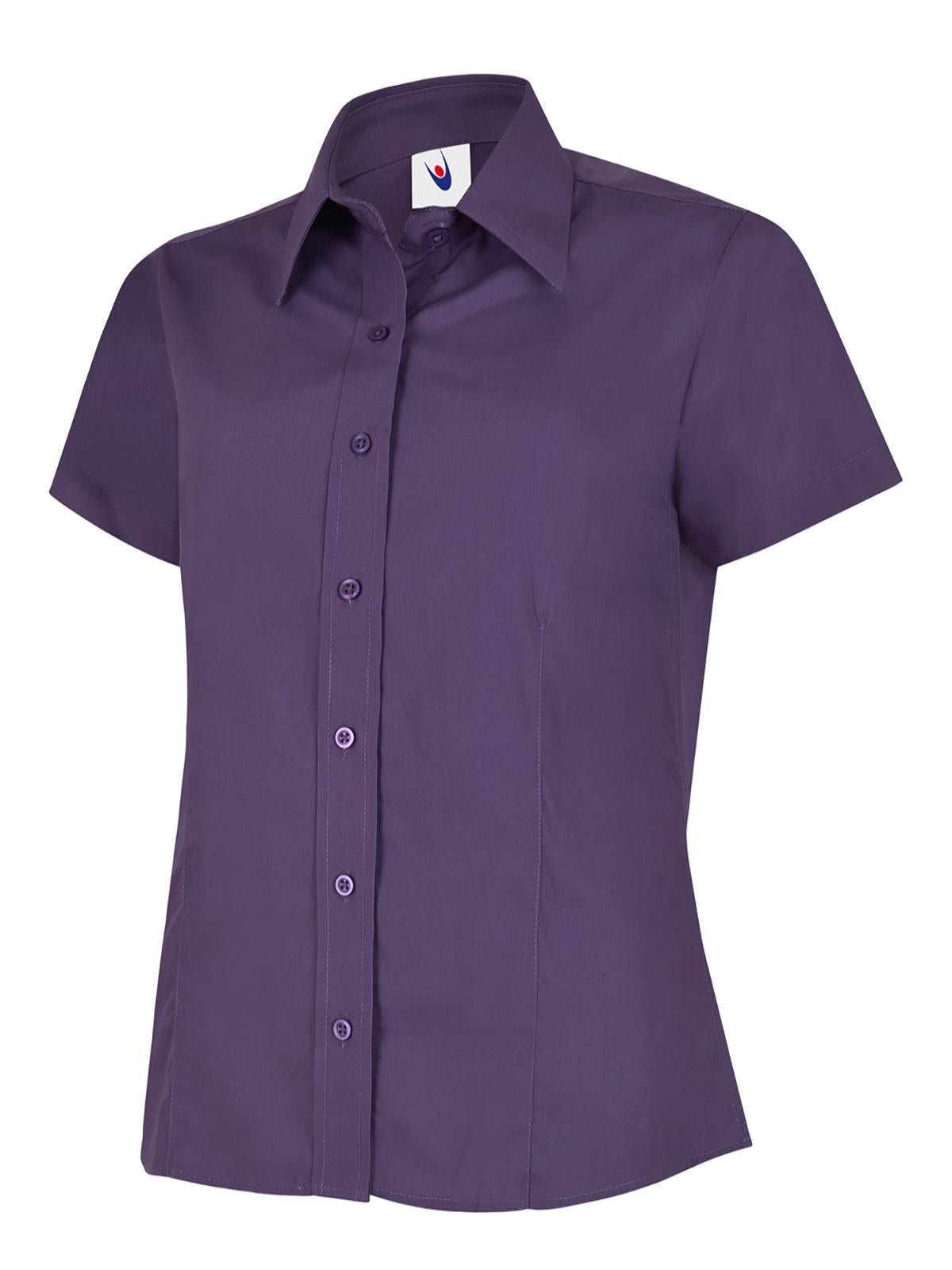 Uneek UC712 Ladies Poplin Half Sleeve Shirt - ACE Clothing